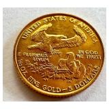 1988 American Gold Eagle $5 Coin 1988 American Gold Eagle $5 Coin
