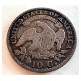 1829 Capped Bust Dime, United States 10 Cent Silver Coin 1829 Capped Bust Dime, United States 10 Cent Silver Coin