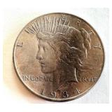 1934 Peace Silver Dollar Coin 1934 Peace Silver Dollar Coin