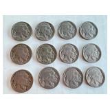 Lot of 12 Circulated Buffalo Nickels Mixed Dates Lot of 12 Circulated Buffalo Nickels Mixed Dates