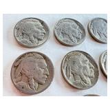 Lot of 12 Circulated Buffalo Nickels Mixed Dates Lot of 12 Circulated Buffalo Nickels Mixed Dates