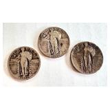 1926, 1928, and 1929 Standing Liberty Silver Quarters Set 1926, 1928, and 1929 Standing Liberty Silver Quarters Set
