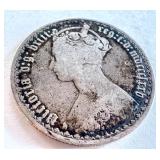 1858 United Kingdom Florin Two Shillings Queen Victoria Coin / Queen Victoria Gothic Head Silver Florin 1858 United Kingdom Florin Two Shillings Queen Victoria Coin / Queen Victoria Gothic Head Silver Florin