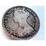 1858 United Kingdom Florin Two Shillings Queen Victoria Coin / Queen Victoria Gothic Head Silver Florin 1858 United Kingdom Florin Two Shillings Queen Victoria Coin / Queen Victoria Gothic Head Silver Florin