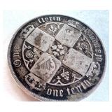 1858 United Kingdom Florin Two Shillings Queen Victoria Coin / Queen Victoria Gothic Head Silver Florin 1858 United Kingdom Florin Two Shillings Queen Victoria Coin / Queen Victoria Gothic Head Silver Florin