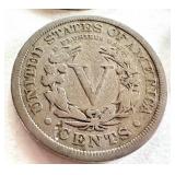 Set of 4 Liberty Head V Nickels 1887, 1889, 1906, 1912 Set of 4 Liberty Head V Nickels 1887, 1889, 1906, 1912