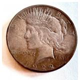 1922-D Peace Silver Dollar Coin 1922-D Peace Silver Dollar Coin