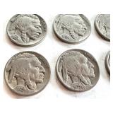 Set of 12 Vintage Buffalo Nickels Various Dates Set of 12 Vintage Buffalo Nickels Various Dates
