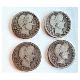 Lot of 4 Barber Quarters: 1915-D and 1916-D Lot of 4 Barber Quarters: 1915-D and 1916-D
