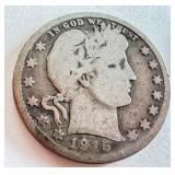 Lot of 4 Barber Quarters: 1915-D and 1916-D Lot of 4 Barber Quarters: 1915-D and 1916-D