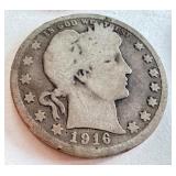 Lot of 4 Barber Quarters: 1915-D and 1916-D Lot of 4 Barber Quarters: 1915-D and 1916-D