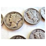 Set of 16 Circulated Mercury Dimes Assorted Dates Set of 16 Circulated Mercury Dimes Assorted Dates