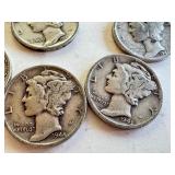 Set of 16 Circulated Mercury Dimes Assorted Dates Set of 16 Circulated Mercury Dimes Assorted Dates