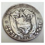 1947 Panama Medio-Balboa Silver Coin 1947 Panama Medio-Balboa Silver Coin