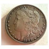 1884 Morgan Silver Dollar Coin in Very Good Condition 1884 Morgan Silver Dollar Coin in Very Good Condition