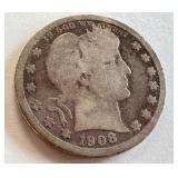 Lot of 4 Barber Quarters 1901, 1908, 1911, 1912 Lot of 4 Barber Quarters 1901, 1908, 1911, 1912