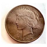 1922 Peace Silver Dollar Coin 1922 Peace Silver Dollar Coin