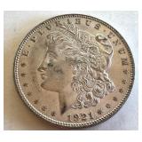 1921 Morgan Silver Dollar Coin 1921 Morgan Silver Dollar Coin