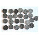 Collection of 25 1943 Steel Lincoln Wheat Pennies Mixed Mints Collection of 25 1943 Steel Lincoln Wheat Pennies Mixed Mints