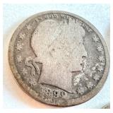 Lot of 3 Barber Quarters 1898, 1899, 1900 United States Silver Coins Lot of 3 Barber Quarters 1898, 1899, 1900 United States Silver Coins