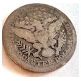 Lot of 3 Barber Quarters 1898, 1899, 1900 United States Silver Coins Lot of 3 Barber Quarters 1898, 1899, 1900 United States Silver Coins