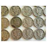 Set of 20 Circulated Mercury Dimes Assorted Dates Set of 20 Circulated Mercury Dimes Assorted Dates