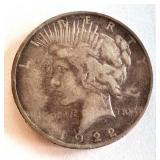1922 Peace Silver Dollar Coin 1922 Peace Silver Dollar Coin