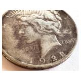 1922 Peace Silver Dollar Coin 1922 Peace Silver Dollar Coin