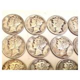 Lot of 20 Circulated Mercury Dimes Mixed Dates Lot of 20 Circulated Mercury Dimes Mixed Dates