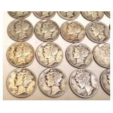 Lot of 20 Circulated Mercury Dimes Mixed Dates Lot of 20 Circulated Mercury Dimes Mixed Dates