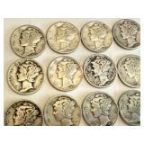Collection of 20 Circulated Mercury Dimes Collection of 20 Circulated Mercury Dimes