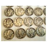 Collection of 20 Circulated Mercury Dimes Collection of 20 Circulated Mercury Dimes
