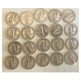 Collection of 20 Circulated Mercury Dimes Collection of 20 Circulated Mercury Dimes