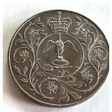 1977 Queen Elizabeth II Silver Jubilee Crown Coin 1977 Queen Elizabeth II Silver Jubilee Crown Coin