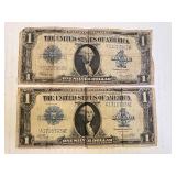 Lot of 2 1923 $1 Silver Certificate Lot of 2 1923 $1 Silver Certificate