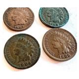 Lot of 12 Indian Head Pennies 1899-1908 Lot of 12 Indian Head Pennies 1899-1908