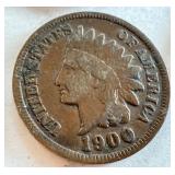 Lot of 12 Indian Head Pennies 1899-1908 Lot of 12 Indian Head Pennies 1899-1908