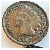 Lot of 12 Indian Head Pennies 1899-1908 Lot of 12 Indian Head Pennies 1899-1908