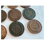 Lot of 12 Indian Head Pennies 1899-1908 Lot of 12 Indian Head Pennies 1899-1908