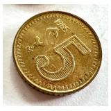 Collection of Assorted Mexican Peso Coins Collection of Assorted Mexican Peso Coins