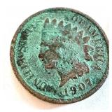 Lot of 8 Circulated Indian Head Pennies 1889-1907 Lot of 8 Circulated Indian Head Pennies 1889-1907