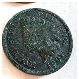 Lot of 8 Circulated Indian Head Pennies 1889-1907 Lot of 8 Circulated Indian Head Pennies 1889-1907
