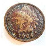 Lot of 8 Circulated Indian Head Pennies 1889-1907 Lot of 8 Circulated Indian Head Pennies 1889-1907