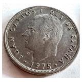 Collection of 16 Spanish Peseta Coins, Juan Carlos I, 1975-1990 Collection of 16 Spanish Peseta Coins, Juan Carlos I, 1975-1990
