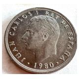 Collection of 16 Spanish Peseta Coins, Juan Carlos I, 1975-1990 Collection of 16 Spanish Peseta Coins, Juan Carlos I, 1975-1990