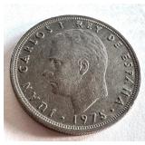 Collection of 16 Spanish Peseta Coins, Juan Carlos I, 1975-1990 Collection of 16 Spanish Peseta Coins, Juan Carlos I, 1975-1990