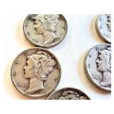 Lot of 20 Circulated Mercury Dimes Assorted Years Lot of 20 Circulated Mercury Dimes Assorted Years