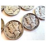 Lot of 20 Circulated Mercury Dimes Assorted Years Lot of 20 Circulated Mercury Dimes Assorted Years