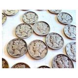 Lot of 20 Circulated Mercury Dimes Assorted Years Lot of 20 Circulated Mercury Dimes Assorted Years