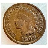 Collection of 6 Indian Head Pennies 1860-1908 Collection of 6 Indian Head Pennies 1860-1908